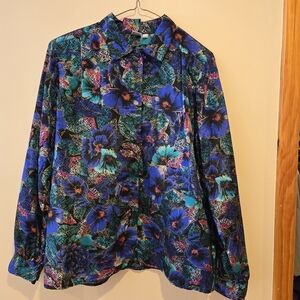 Vibrant Multi‑Color Print Blouse – Size 12